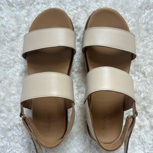 Nisolo Women's Tan and Cream Sandals